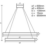  LED prigušiva luster na sajli LED/65W/230V 3000-6500K + daljinsko upravljanje | Eponuda.com