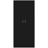  Ormar crni 80 x 52 x 180 cm od konstruiranog drva | shoptok.hr