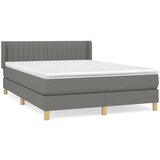 Maison Chic Box spring postelja - Vzmetna postelja z vzmetnico temno siva 140x200 cm blago SL1931, (21909643) | Shoptok.si