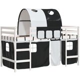  The Living Store Otroški pograd s tunelom bel in črn 90x200 cm trdna borovina - Otroški Pograd, (21448762) | Shoptok.si