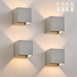 Nettlife Komplet 4 LED stenskih svetilk za zunanjo uporabo, topla bela IP65, antracitna, za hišo, stopnišče, (22136373) | Shoptok.si