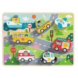 Tooky Toy Tooky Toy: Lesena sestavljanka, z lahko prijemljivimi oblikami - Potovanje Cene