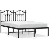 vidaXL Metalni okvir za krevet s uzglavljem crni 120x190 cm | shoptok.hr