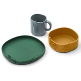 Liewood set za hranjenje od silikona kine golden caramel mix | shoptok.hr