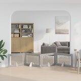  Vrata za pse s postoljem 4 pcs Siva sonoma 100 x 60 cm | Eponuda.ba