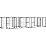 vidaXL Zunanji pasji boks jeklo 16,94 m² Cene