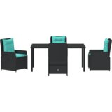  Set od 5 vrtnih stolova crni poly ratan | shoptok.hr