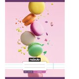 NEBULO Črtasti zvezek z vzorcem makronov 81-32 A/4 Cene