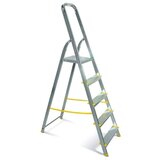 ALVE Enostranska aluminijasta lestev 1 x 5 stopnic do 150 kg | Shoptok.si