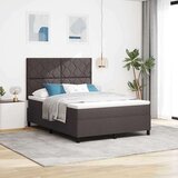 Box spring krevet Tamno smeđa 160 x 200 cm tkanina - Tamno smeđa 160 x 200 cm Dizajn dijamantskih blokova | shoptok.hr