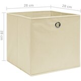  Kutije za pohranu od netkane tkanine 10 kom 28x28x28 cm krem | Eponuda.com