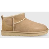 Ugg Cipele za snijeg od brušene kože Classic Ultra Mini W W Classic Ultra Mini, boja: smeđa, 1116109.SAN | shoptok.hr