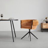 Premium Living dizajnerski stol twisty, barva konjaka, vrtljiv | Shoptok.si