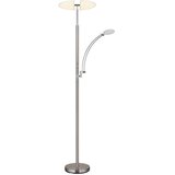 Globo 58909N - LED prigušiva podna lampa TIRANA 40W/230V + 5,5W mat hrom | Eponuda.com