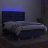  box spring s madracem LED plavi 140x200 cm od tkanine | shoptok.hr