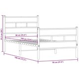 vidaXL Metalni okvir kreveta bez madraca boja hrasta sonome 90x190 cm | shoptok.hr