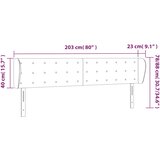  Uzglavlje s ušima smeđesivo 203x23x78/88 cm od tkanine | shoptok.hr