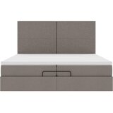  Otomanski okvir kreveta s madracima smeđesivi 200x200cm tkanine | shoptok.hr