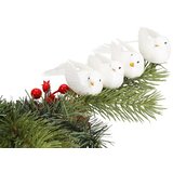 springos Božični okraski 4 enote ptic s svetlo belo sponko., (21638181) | Shoptok.si