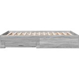  Okvir za krevet s ladicama boja sivog hrasta 135x190 cm | shoptok.hr