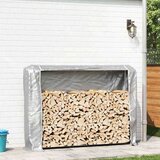 vidaXL Stalak za drva za ogrjev s kišnom navlakom 200x25x150 cm | shoptok.hr