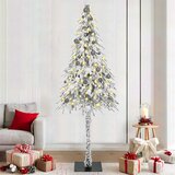 vidaXL Božično drevo med 300 LED z stojalom Bela 210 cm PE in jeklo | Shoptok.si