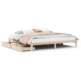 Maison Chic Posteljni okvir - Dvoposteljna postelja - Zakonska postelja s predali 180x200 cm trdna borovina, (21692716) | Shoptok.si