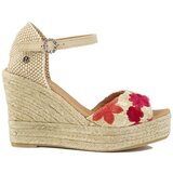 La Valeta Camelia peep toe Bež Cijene
