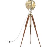 vidaXL Trinožna stoječa svetilka trden mangov les 165 cm | Shoptok.si
