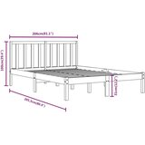  Okvir za krevet od masivne borovine sivi 200 x 200 cm | shoptok.hr