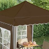  Rastezljivi šator za zabave 195 x 195 x 245 cm Sivosmeđa | shoptok.hr