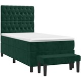 Box spring krevet s madracem tamnozeleni 80 x 200 cm baršunasti | Eponuda.com