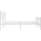  Metalni okvir kreveta uzglavlje i podnožje bijeli 183x213 cm | shoptok.hr
