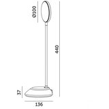  LED prigušiva punjiva stolna lampa VISUA LED/5W/5V 3000-5000K siva | Eponuda.com