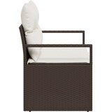  Dvosjed vrtna sofa s jastucima smeđa poli ratan | shoptok.hr