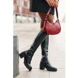 VINCEZA Knee High Eco Leather Heeled Boots | Shoptok.si