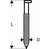 Bosch ekser sa prugama D–glava SN34DK 90RG 2608200023, 3,1 mm, 90 mm, pocinkovana, nabrazdana pakovanje od 2500 komada Cene