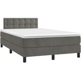  box spring s madracem tamnosivi 120 x 190 cm baršun | shoptok.hr