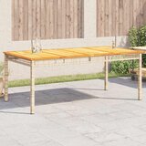  Vrtni stol bež 180 x 90 x 75 cm od poliratana i drva bagrema | shoptok.hr