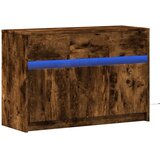 TV ormarić s LED svjetlima boja hrasta 91x34x61 cm drveni | Eponuda.ba