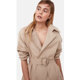 Trendyol Beige Oversize Ring Buckle Belt Water Repellent Trench Coat | Shoptok.si