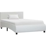  Posteljni okvir LED belo umetno usnje 90x200 cm | Shoptok.si