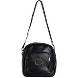 Fashionhunters Black small messenger bag on a wide strap