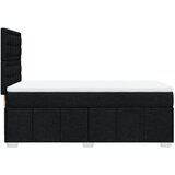 vidaXL Box spring postelja z vzmetnico črna 100x200 cm blago | Shoptok.si