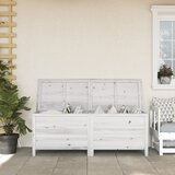 vidaXL Vrtna škatla za shranjevanje bela 150x50x56,5 cm trdna jelka Cene