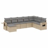  The Living Store Vrtna sedežna garnitura 8-delna z blazinami bež poli ratan - Vrtna Sedežna Garniture, (21461697) | Shoptok.si