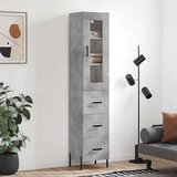 vidaXL Visoka omara betonsko siva 34,5x34x180 cm inženirski les | Shoptok.si