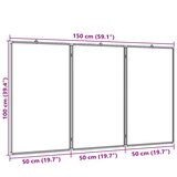  Magnetna bijela ploča sklopiva 150 x 100 x 1,7 cm aluminijska | shoptok.hr