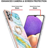 INORCO Za Samsung Galaxy A53 5G YB IMD Series-10 Marmorni vzorec, mehka torbica za telefon TPU IMD Galvaniziran obroč, pokrov na stojalu, (22035554) | Shoptok.si
