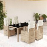  5-dijelni vrtni bistro set od poliratana s jastucima bež | shoptok.hr